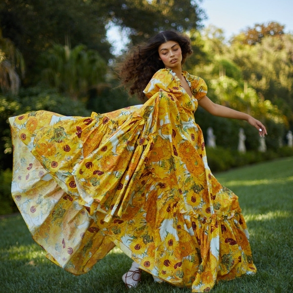 Selkie Dresses Selkie Van Gogh Sunflower Ritz Dress Poshmark